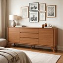 Ver imagem 1 de Cômoda 3 Gavetas 2 Portas 165cm MDF Serena Natural