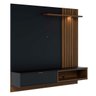 Painel para Tv até 60 Pol Ripado com Led 160x156cm Tocantins Preto Noce - 4