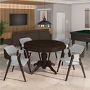 Ver imagem 5 de Conjunto Mesa de Jogos Carteado Bellagio Tampo Reversível Verde e 4 Cadeiras Madeira Poker Base Estr