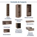 Ver imagem 6 de Guarda-Roupa Planejado de Canto Obliquo 11 Peças com 12 Portas Orion CabeCasa MadeiraOriginals Marrom/Mocha