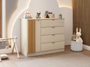 Ver imagem 3 de Quarto Infantil Ayla Off White com Amadeirado _ Phoenix Baby