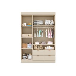Quarto Infantil Ayla Off White com Amadeirado _ Phoenix Baby - 5