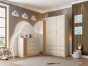 Ver imagem 1 de Quarto Infantil Ayla Off White com Amadeirado _ Phoenix Baby