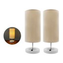 Ver imagem 1 de Kit 2 Abajur Luminaria de Mesa Redondo Interruptor Ref 84 Decoração Casa Sala Quarto Escritório