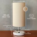 Ver imagem 3 de Kit 2 Abajur Luminaria de Mesa Redondo Interruptor Ref 84 Decoração Casa Sala Quarto Escritório