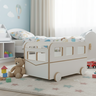 Baú Branco Infantil Organizador de Brinquedos Formato Combi com Rodinhas Estilo Montessori – Mdf - 9