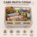 Ver imagem 5 de Baú Infantil Organizador de Brinquedos com Rodinhas | Estilo Montessori | MDF Branco Modelo Combi