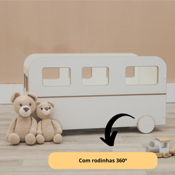 Baú Infantil Organizador de Brinquedos com Rodinhas - Combi - 6