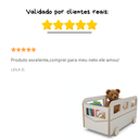 Ver mais imagens de Baú Infantil Organizador de Brinquedos com Rodinhas | Estilo Montessori | Mdf Branco Modelo Combi