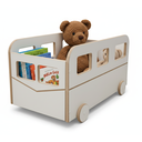 Ver imagem 2 de Baú Infantil Organizador de Brinquedos com Rodinhas | Estilo Montessori | Mdf Branco Modelo Combi