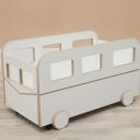 Ver imagem 4 de Baú Infantil Organizador de Brinquedos com Rodinhas | Estilo Montessori | MDF Branco Modelo Combi