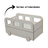 Baú Infantil Organizador de Brinquedos com Rodinhas | Estilo Montessori | Mdf Branco Modelo Combi - 10