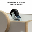 Ver imagem 7 de Baú Infantil Organizador de Brinquedos com Rodinhas | Estilo Montessori | MDF Branco Modelo Combi