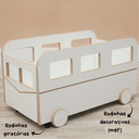 Ver imagem 5 de Baú Infantil Organizador de Brinquedos com Rodinhas | Estilo Montessori | MDF Branco Modelo Combi