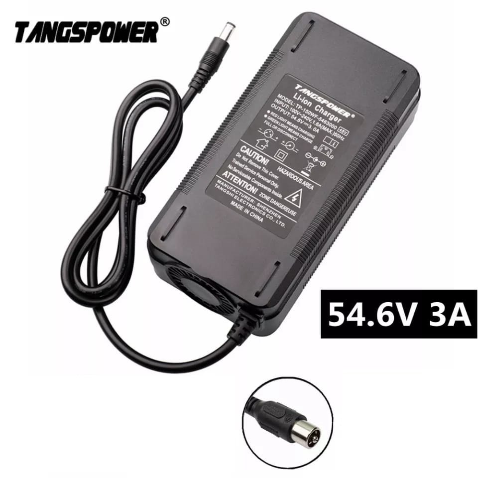 PowerSmart 54,6 V 3 A oplader met DC 2,1 mm stekker voeding voor 48 V accu van BCD301, BCE401, BC254480030