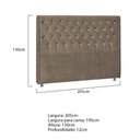 Ver imagem 5 de Cabeceira King Tóquio P04 195 Cm Suede Marrom Claro Tca 945