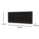 Ver imagem 2 de Painel Cama Box Suspenso Tokyo com Botão Casal 1,40 Cor Preto - JM Casa dos Móveis