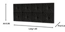 Ver imagem 2 de Painel Cama Box Suspenso Tokyo com Botão Casal 1,40 Cor Preto - JM Casa dos Móveis