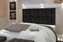 Ver imagem 1 de Painel Cama Box Suspenso Tokyo com Botão Casal 1,40 Cor Preto - JM Casa dos Móveis
