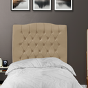 Ver imagem 3 de Cabeceira de Cama Box Solteiro 90 Cm Dunas - Veludo Bege Escuro.