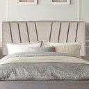 Ver imagem 1 de Painel Estofada Bélgica 140cm Casal para Cama Box Quarto Suede Bege - Gat Magazine