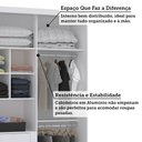 Ver imagem 5 de Guarda Roupa Modulado 134,50cm 2 Portas de Correr Alpes Luciane Móveis