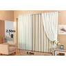 cortina quarto percianas bleckout c/ voil - ilhós cromado corta luz 3m luxo - 2