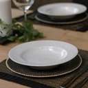 Ver imagem 2 de Jogo 6 Pratos Fundos Porcelana Branca 23cm Mesa Posta Aba Larga 330ml Tramontina Ingrid