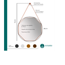 Ver imagem 3 de Espelho Decorativo Adnet Octogonal 40cm com Alça Azul Bebê Azul Quarto