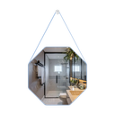 Ver imagem 1 de Espelho Decorativo Adnet Octogonal 40cm com Alça Azul Bebê Azul Quarto
