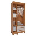 Ver imagem 4 de Guarda-Roupa Infantil 3 Portas 2 Gavetas Aurora Espresso Móveis Marrom/Cinamomo/Off White
