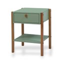 Ver imagem 3 de Mesa de Cabeceira 1 Gaveta Madeira Maciça Flórida Verde