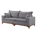 Ver imagem 1 de Sofá 3 Lugares Living Linho M-47 Martins Cinza