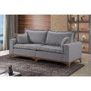 Ver imagem 2 de Sofá 3 Lugares Living Linho M-47 Martins Cinza