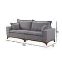 Ver imagem 3 de Sofá 3 Lugares Living Linho M-47 Martins Cinza