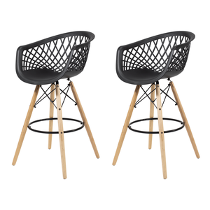 Kit 2 Banquetas Web Apoio de Braço Bancada Bar Bistrô Sala Cozinha Restaurante  - Mercado Cadeiras