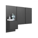 Ver imagem 2 de Cabeceira Solteiro Zurique 1 Porta Grafite - Art In Móveis