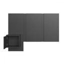 Ver imagem 3 de Cabeceira Solteiro Zurique 1 Porta Grafite - Art In Móveis