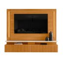 Ver imagem 3 de Painel para Tv 75 Polegadas com Led 181,5cmx216cm Ripado 2 Gavetas Gaia