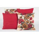 Ver imagem 1 de Kit com 4 Almofadas Decorativas Estampa Vermelho com Flores Coloridas