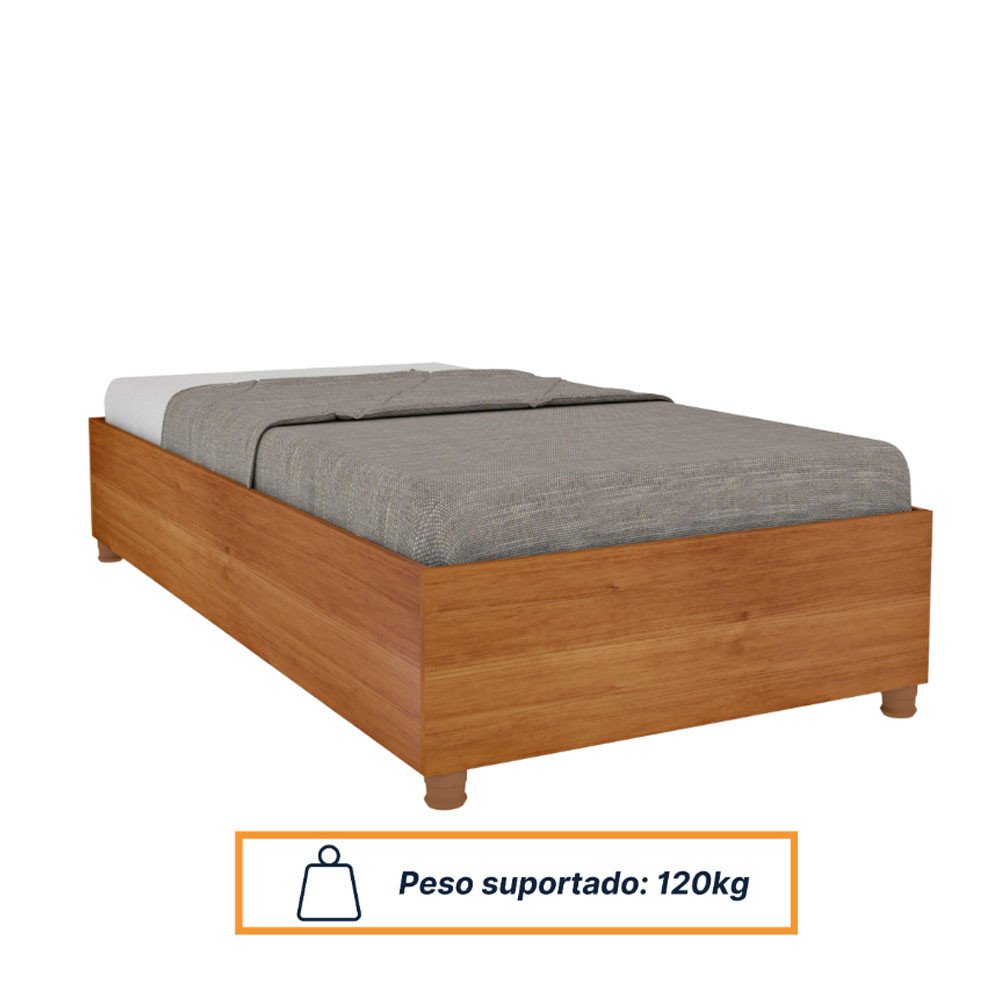 Cama Box Mônaco Solteiro Madeira Reflorestada Tcil Móveis - 5