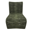 Ver imagem 4 de Poltrona Lotus com Puff para Jardim Varanda Gourmet Moderrna em Aço e Corda Náutica Resistente
