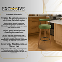 Ver imagem 6 de Kit 2 Banquetas Altas 60 Cm Estofada Corino com Encosto Retrô P/ Cozinha Área Gourmet Balcão - Izis: