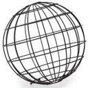 Ver imagem 1 de Escultura Decorativa Esfera em Metal Preto MART