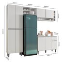 Ver imagem 4 de Cozinha Modulada Vanessa com Balcão Tatiane Branco sem Tampo - Ajl Móveis