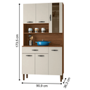Ver imagem 2 de Kit Cozinha 6 Portas e Gaveta Savona Nogueira / Off White