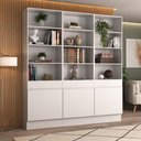 Ver imagem 2 de Armário/Estante Escritório 3 Portas Multimóveis MP7001 Branco