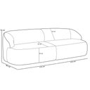 Ver imagem 4 de Sofá 3 Lugares Curvo Orgânico com 02 Poltronas Living 220cm Barolo L06 Veludo Marrom