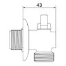 Torneira Esfera Docol Máquina de Lavar Parede Cromado 3/4" - 3