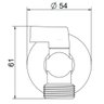 Torneira Esfera Docol Máquina de Lavar Parede Cromado 3/4" - 2